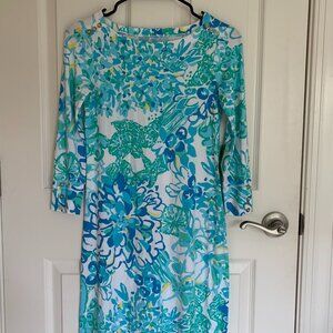 Lilly Pulitzer UPF 50+ Sophiletta Dress, Sea Sirens, size XXS NWT